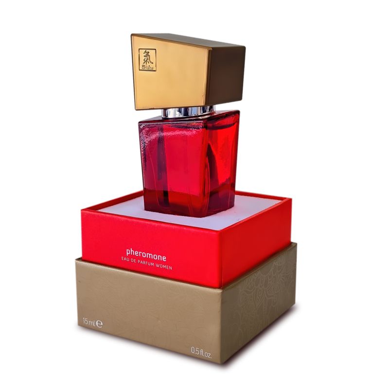 Red bottle. Shiatsu eau de parfum women