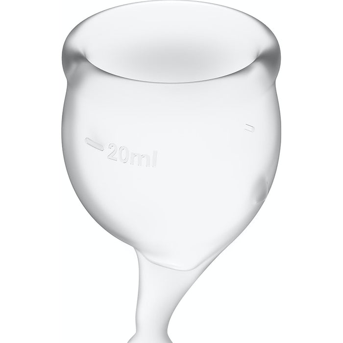 Satisfyer Feel Secure Menstrual Cup Transparent 2pk