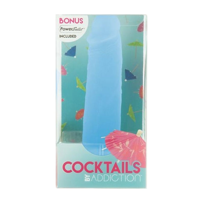 Addiction Cocktails Dildo, Blue Lagoon, 5.5in/14cm