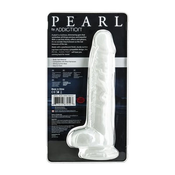 Addiction Pearl Dildo 8.5in/22cm, White