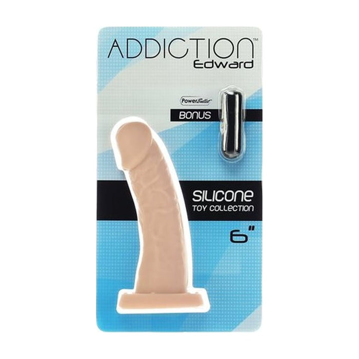 Addiction Edward 6in/15cm Dong w Bullet, Beige