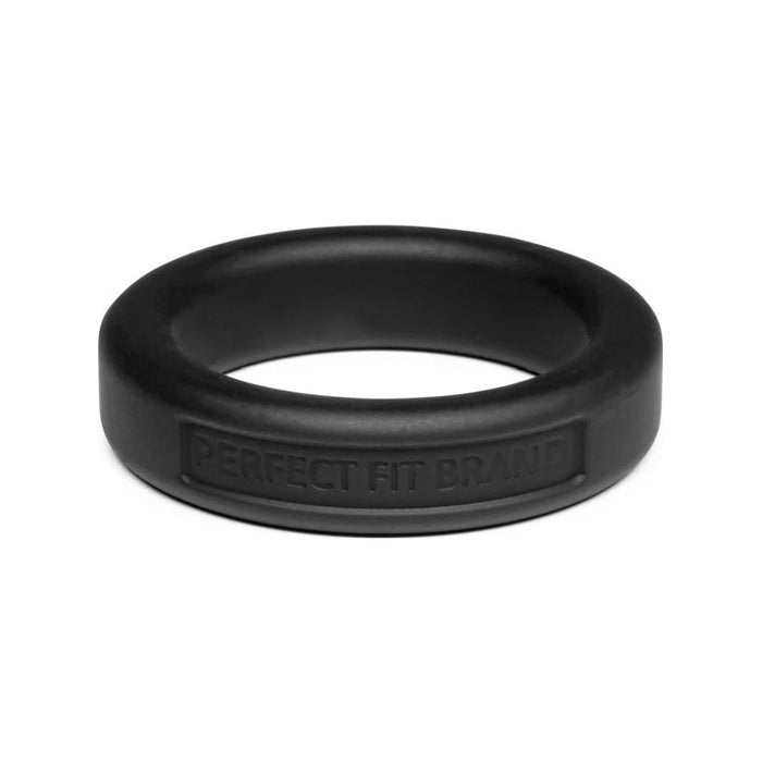 Perfect Fit Classic Silicone Medium Stretch Penis Ring, 36mm, Black