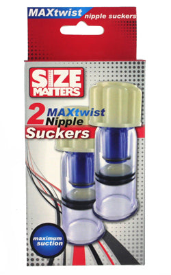 Max Twist Nipple Suckers Clear, White, 4"/10cm