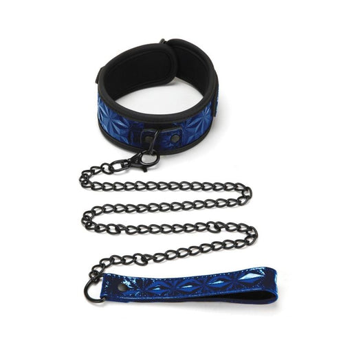 Whip Smart Diamond Collar and leash blue.