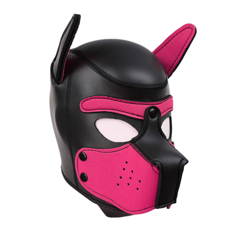 Black and pink neoprene puppy mask
