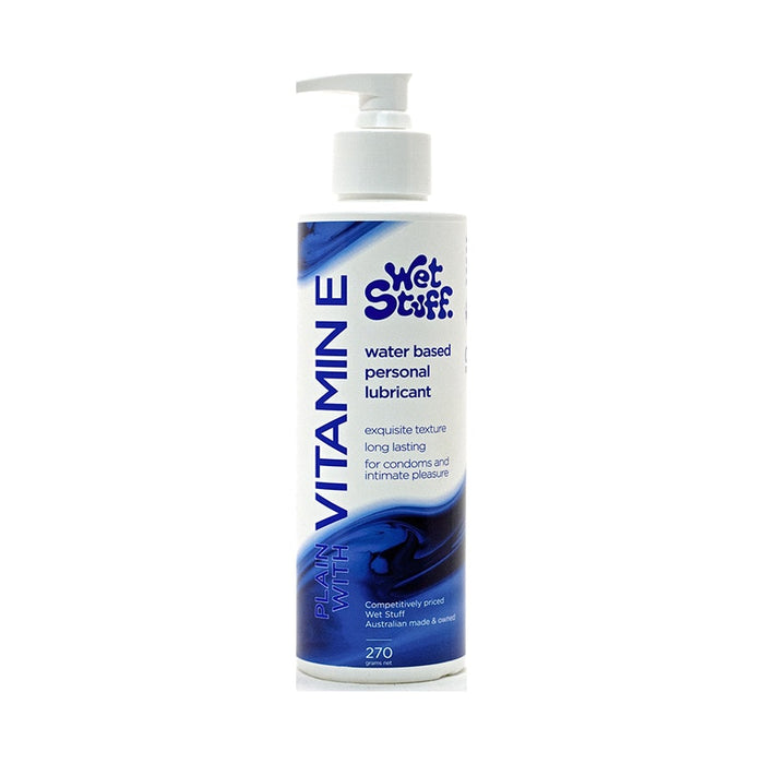 Wet Stuff Plain Water-based Lubricant with Vitamin E, 270g