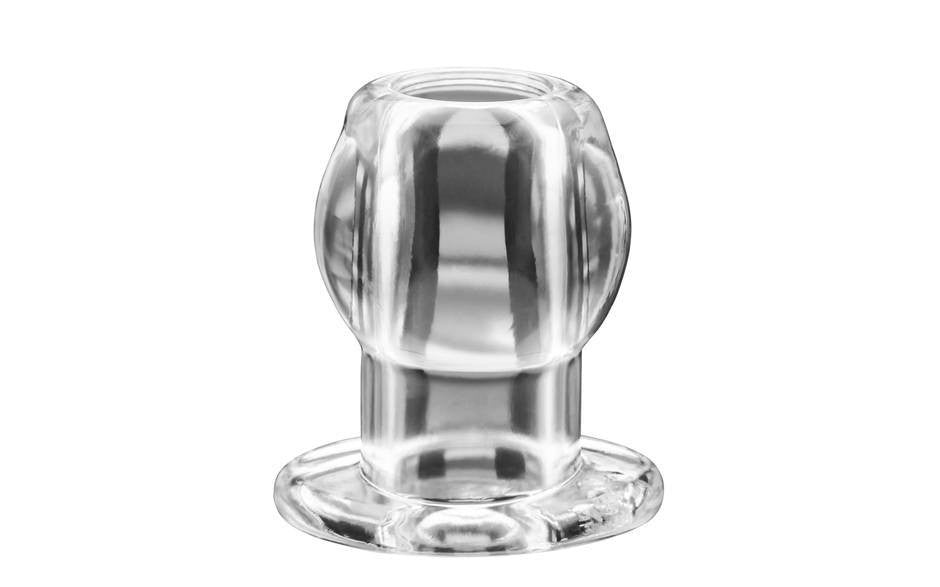 Perfect Fit Tunnel Butt Plug, Large, Black/Clear