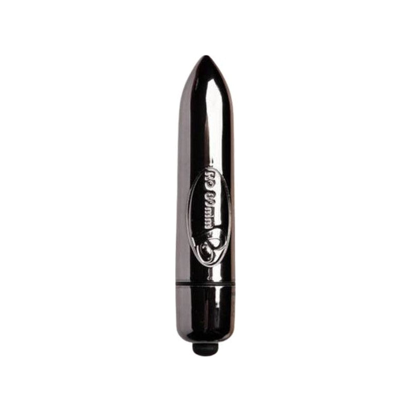 Rocks Off RO-80mm 7 Speed Midnight Metal Vibrating Bullet, Black