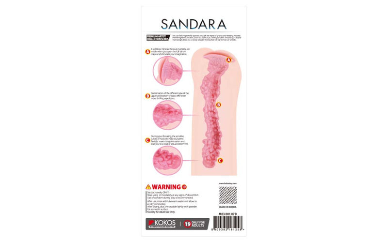 Kokos Masturbator Sandara,. 20cm, Flesh