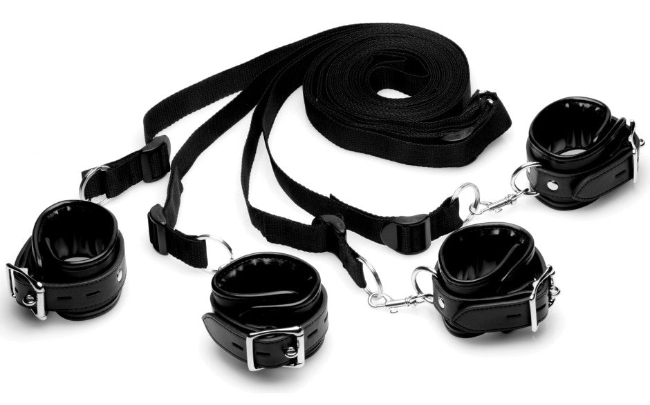 Strict Deluxe Bed Restraint Kit, Black