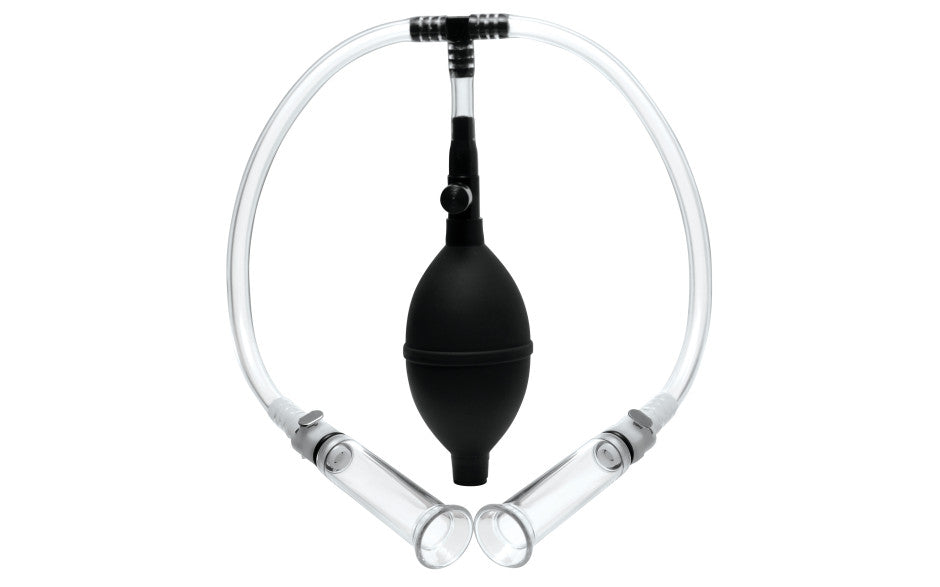 Size Matters Nipple Pumping System with Dual Cylinders, Clear