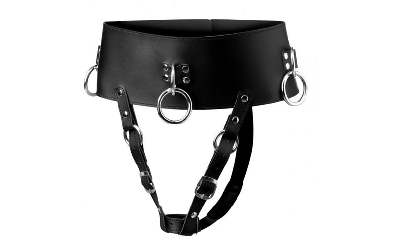 Strict Forced Orgasm Wand Holder Belt, Black