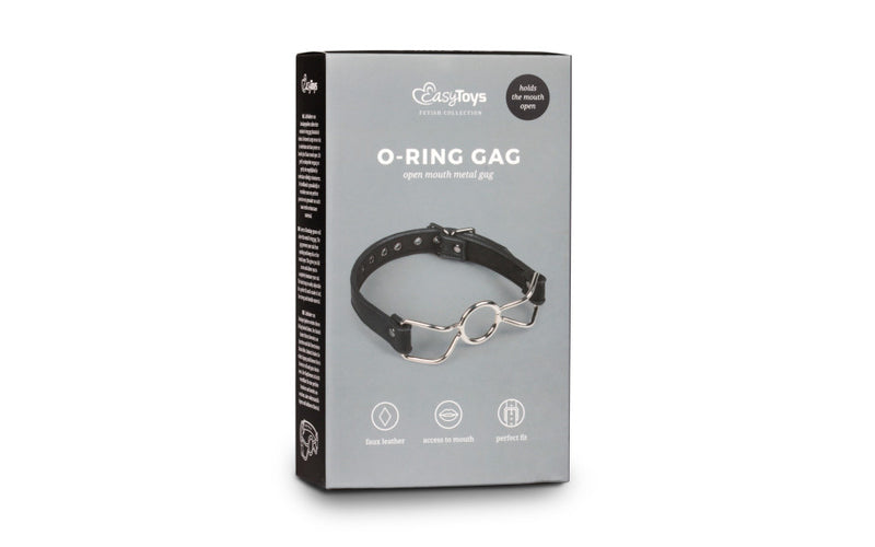 Easy Toys Metal O-Ring Mouth Gag, Black