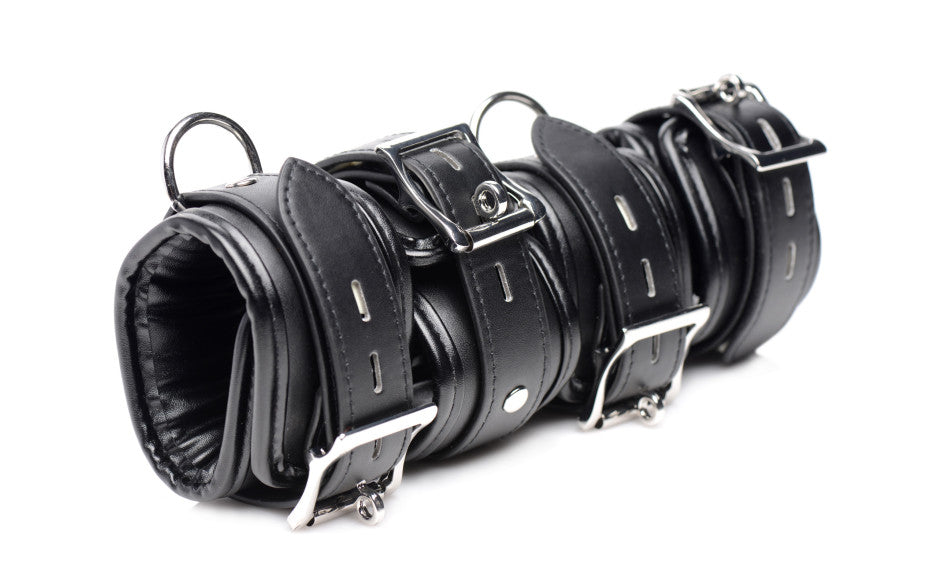 Strict Slave Bondage Shackle Set, Black