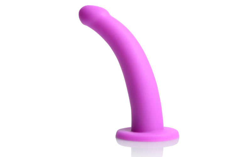 Strap U Navigator Silicone G-Spot Dildo with Harness, Purple