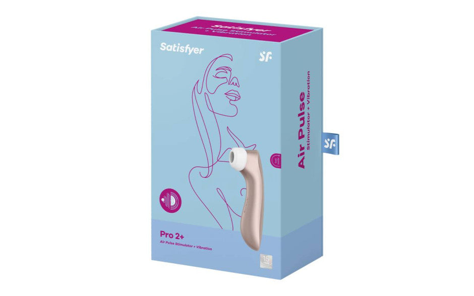 Satisfyer Pro 2+ Air Massager, Pink (Rose Gold)