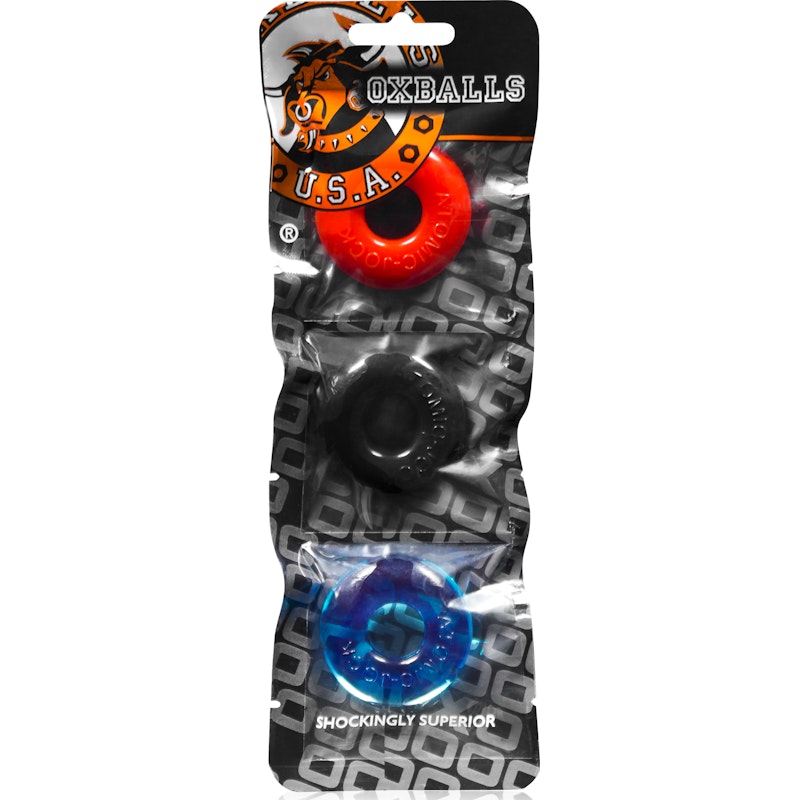 OxBalls Ringer Cockring 3-Pack, Mixed
