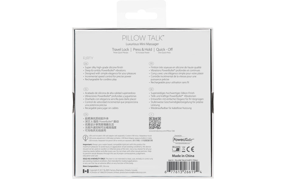 Pillow Talk Flirty Rechargeable Vibrator, Teal