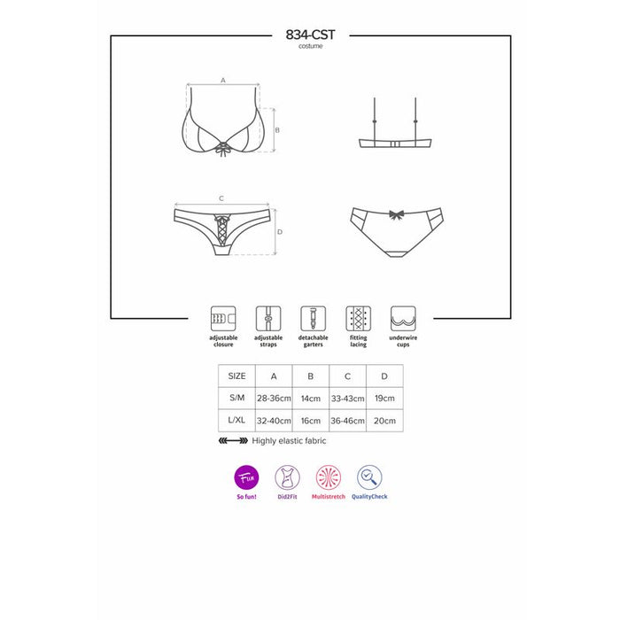 Obsessive Nurse Costume, Blue, L/XL