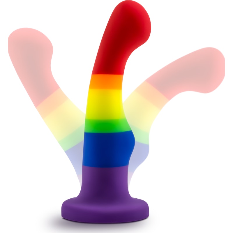 Avant Pride P1 Freedom Silicone Dildo, 6", Rainbow