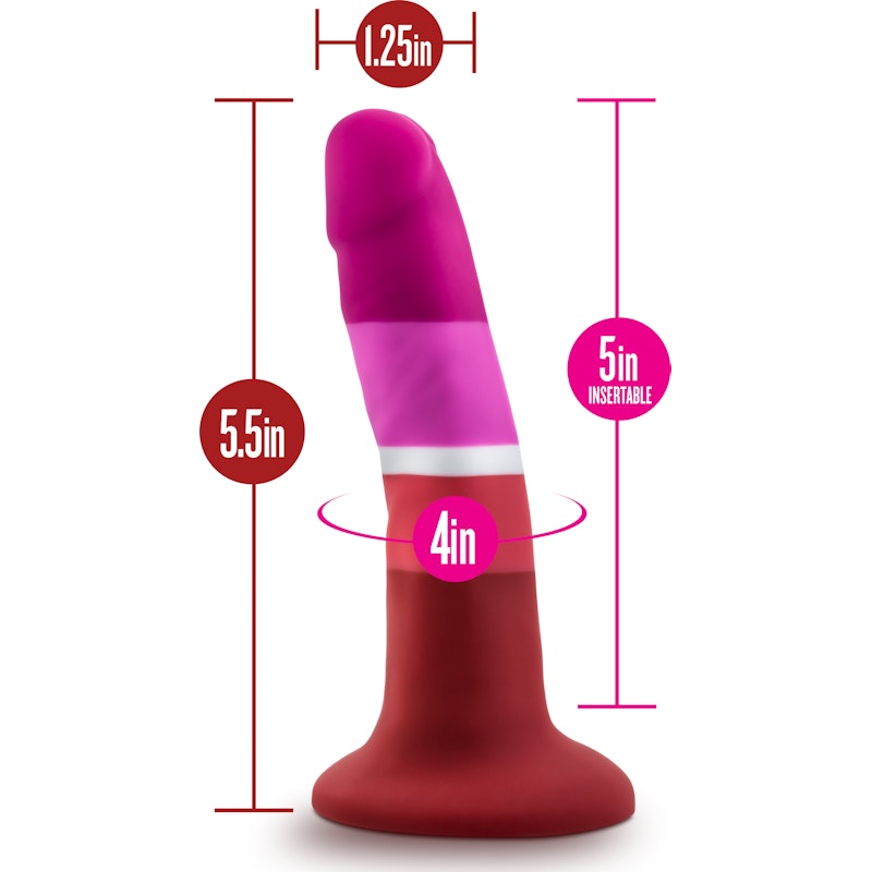 Avant Pride P3 Beauty Silicone Dildo, 5.5", Red