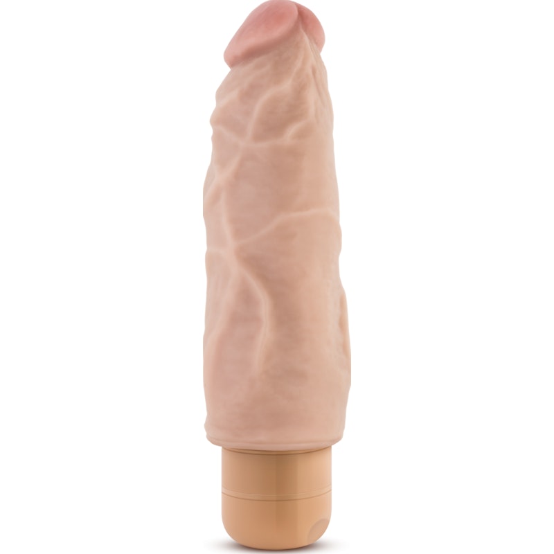 Dr Skin Cock Vibe 9 7.5in Vibrating Cock Beige