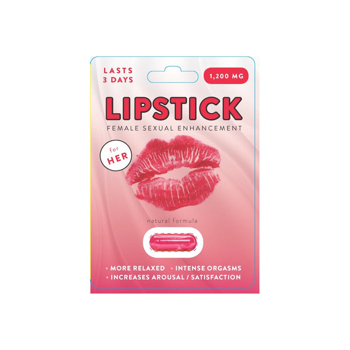 Lipstick Female Libido Single Pill, 1,200mg
