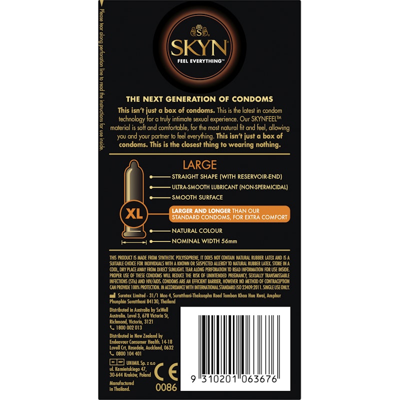 SKYN Large Condoms, 10-pack