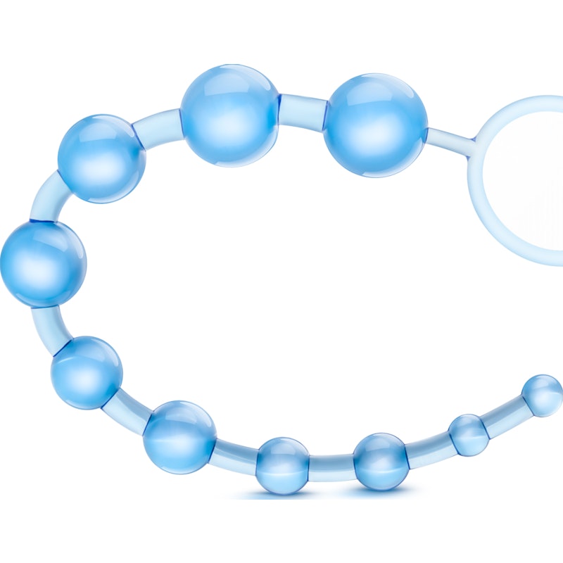 B Yours Basic Anal Beads, 12.75", Blue