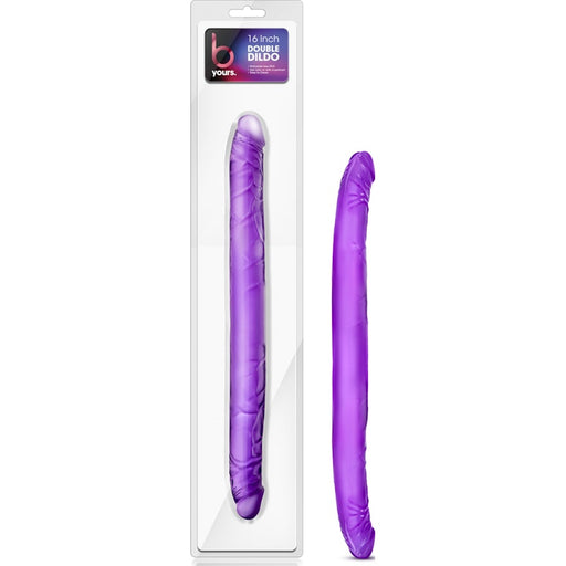 B Yours Double Dildo, 16"/41cm, Purple