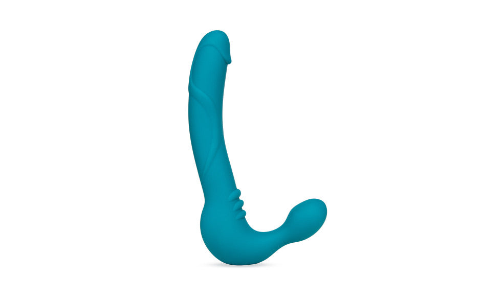 Temptasia Luna Strapless Silicone Dildo, 22.9cm, Teal