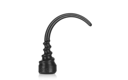 Flexible black OxBalls TOOL silicone sound showing its tapered shape.