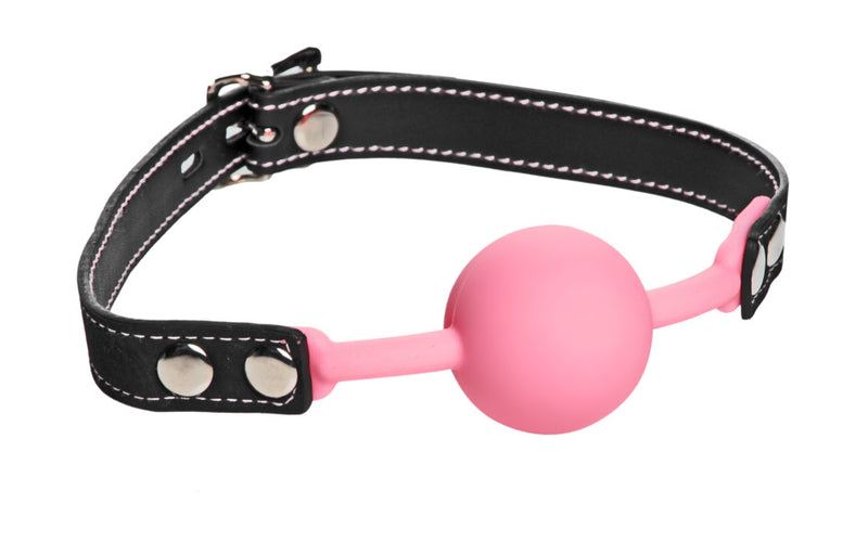 Frisky Glow Gag Glow in the Dark Silicone Ball Gag, Pink