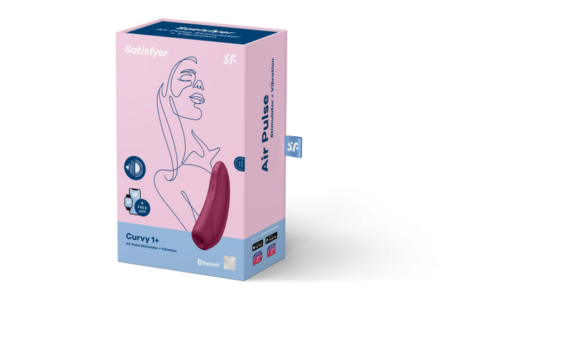 Satisfyer Curvy1+ Stimulator, Rose Red