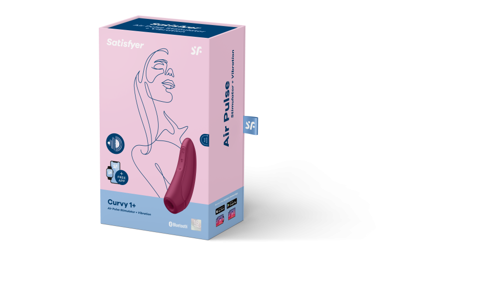Satisfyer Curvy1+ Stimulator, Rose Red