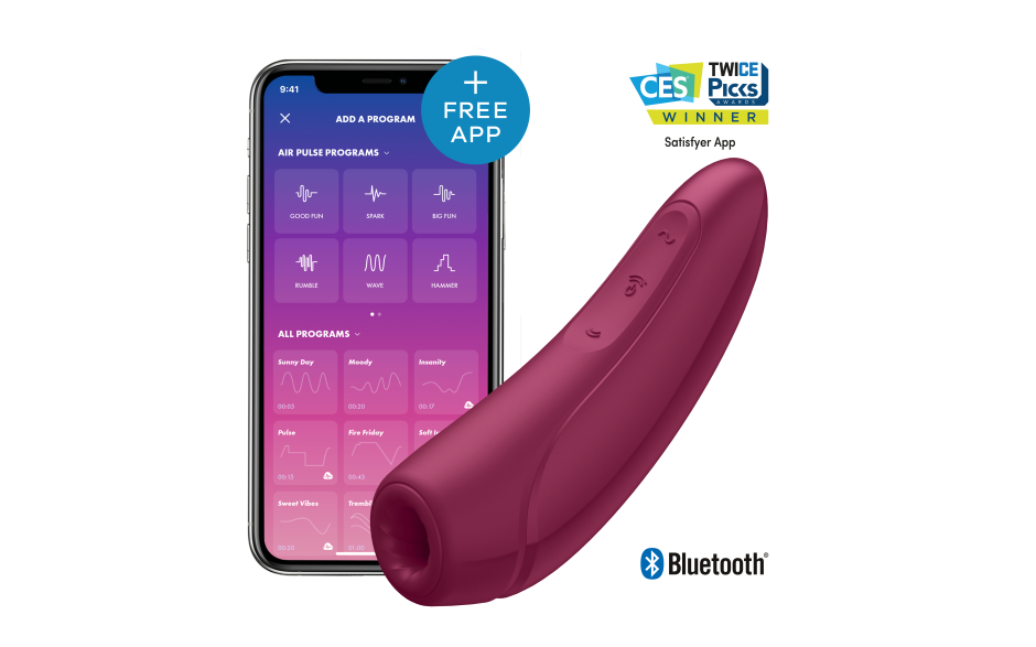 Satisfyer Curvy1+ Stimulator, Rose Red