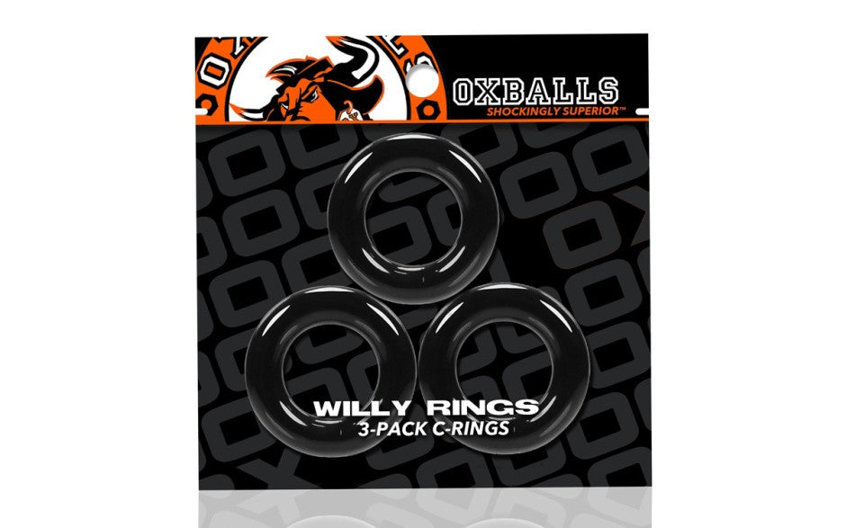 OxBalls Willy Rings CockRings, Black