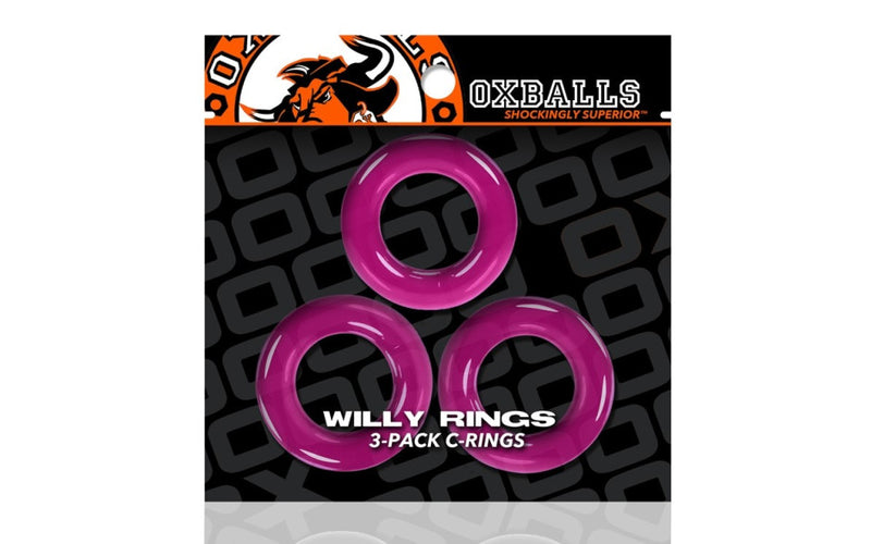OxBalls Willy Rings CockRings, Hot Pink