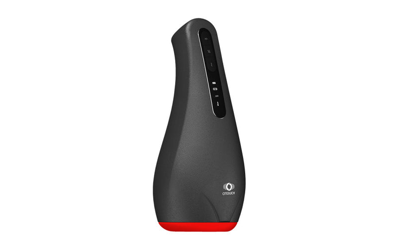 OTouch Airturn 1 Black heating masturbator side view