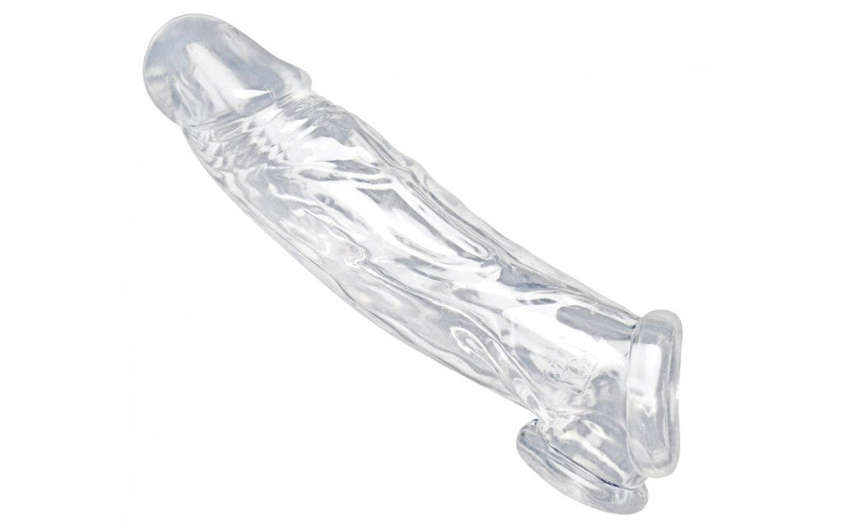 Size Matters Realistic Penis Enhancer and Ball Stretcher, 8"20cm, Clear