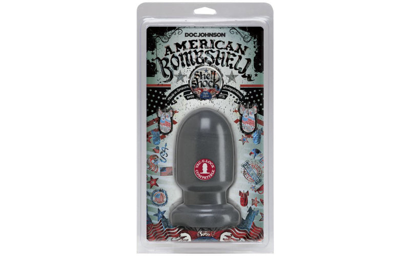 American Bombshell Shell Shock Butt Plug, Small, Gun Metal