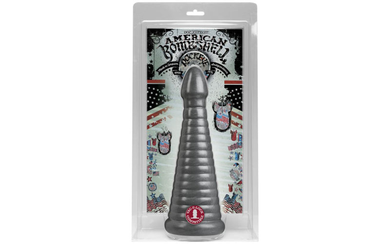 American Bombshell  Rockeye Anal Dildo, 11"/28cm, Gun Metal