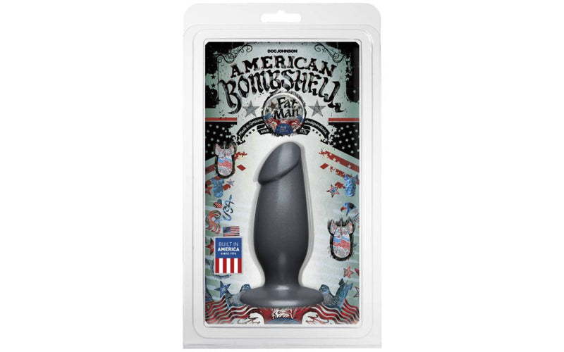 American Bombshell Fat Man Butt Plug, Gun Metal