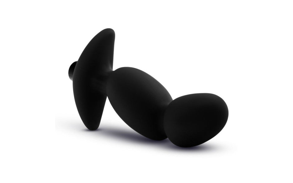 Anal Adventures Vibrating Silicone Prostate Massager, 16.5cm, Black