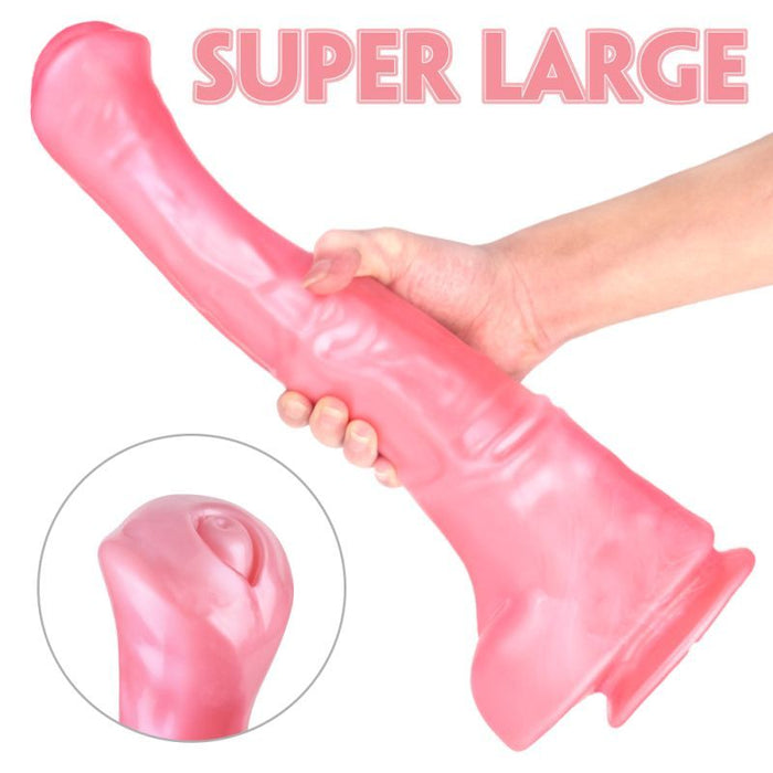 Duke Horse Dong with Balls, XXL, 40cm, Pink