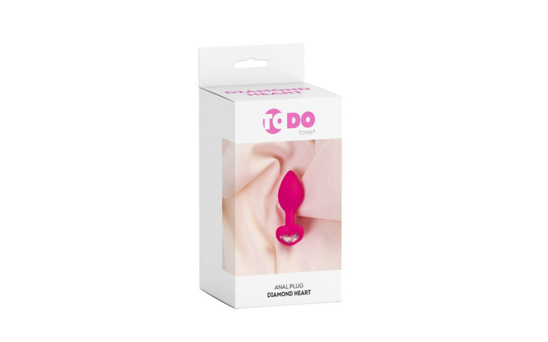 ToDo Diamond Heart Anal Plug, 6cm, Pink