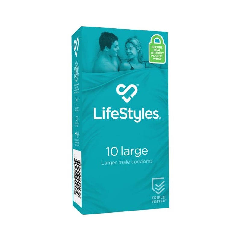 LifeStyles Large Condoms, 10-pack