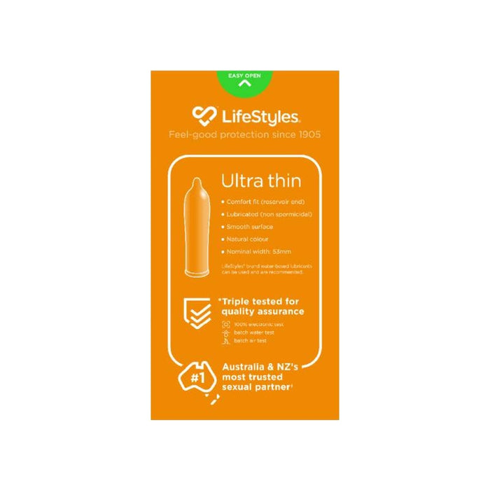 LifeStyles Ultra Thin Condoms, 20-pack