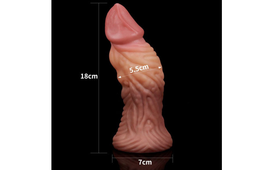 Lovetoy Alien Silicone Butt Plug, 7"/18cm, Flesh