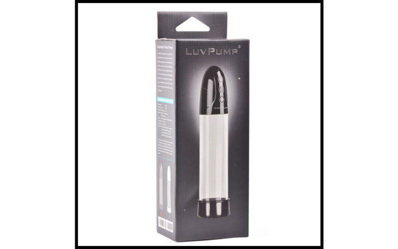 LuvPump Premium Rechargeable Penis Pump with Sleeve + Donut, Black